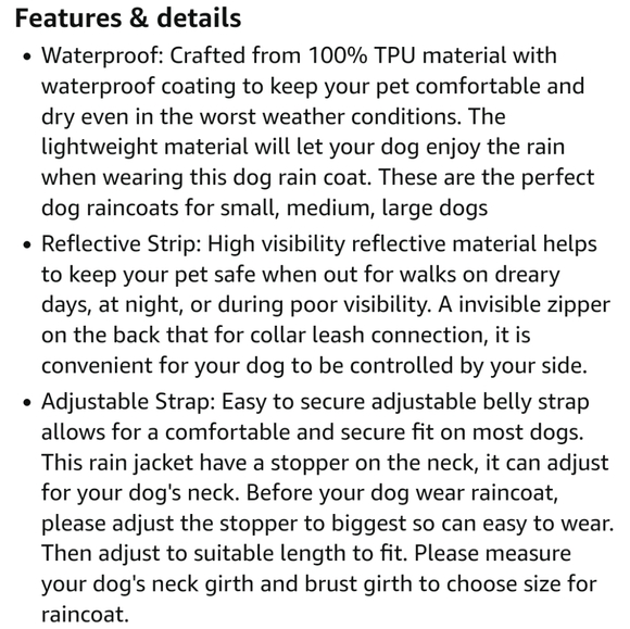 Yellow Zooland Dog Raincoat - Picture 8 of 9